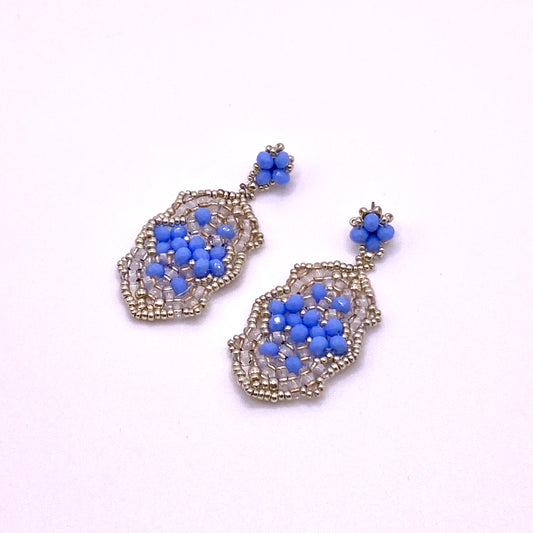 Silver & Blue Drop Earrings